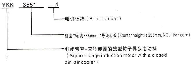 YKK系列(H355-1000)高压YJTFKK4003-2三相异步电机西安泰富西玛电机型号说明